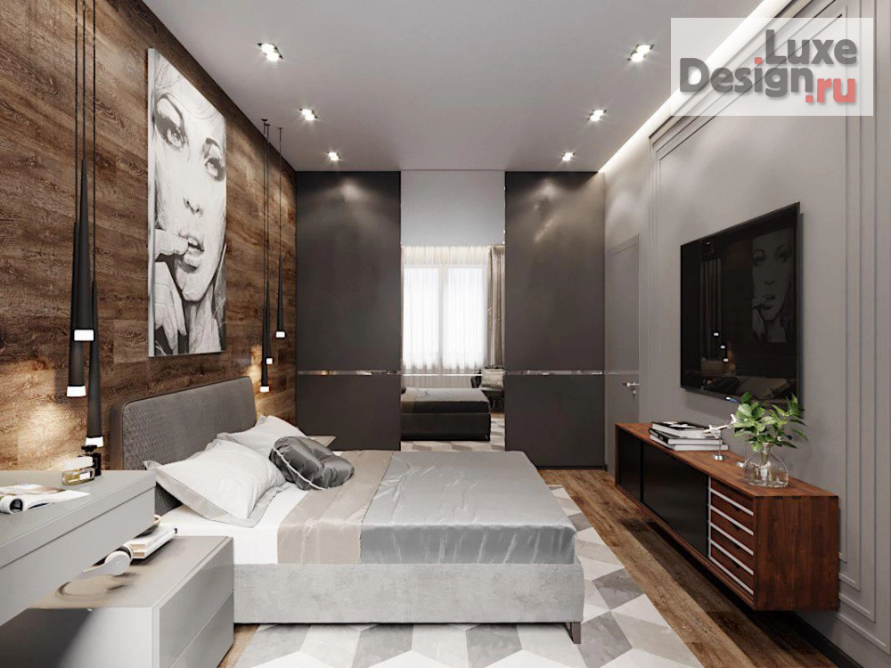 Дизайн интерьера трехкомнатной квартиры "Холостяцкая берлога" (фото 1)