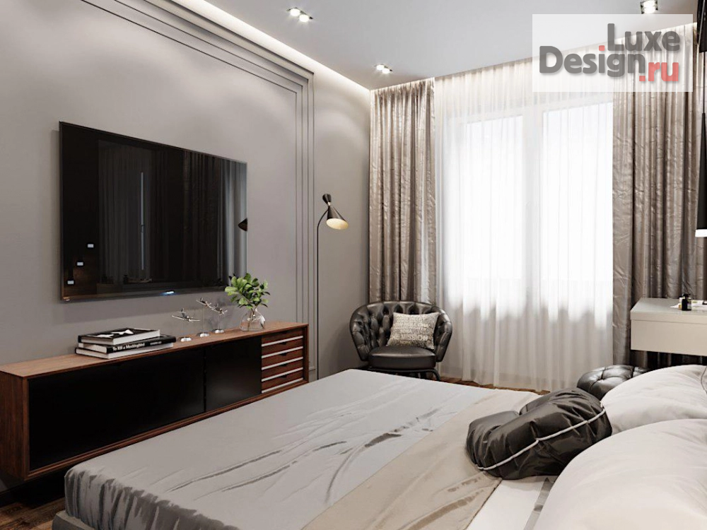 Дизайн интерьера трехкомнатной квартиры "Холостяцкая берлога" (фото 3)