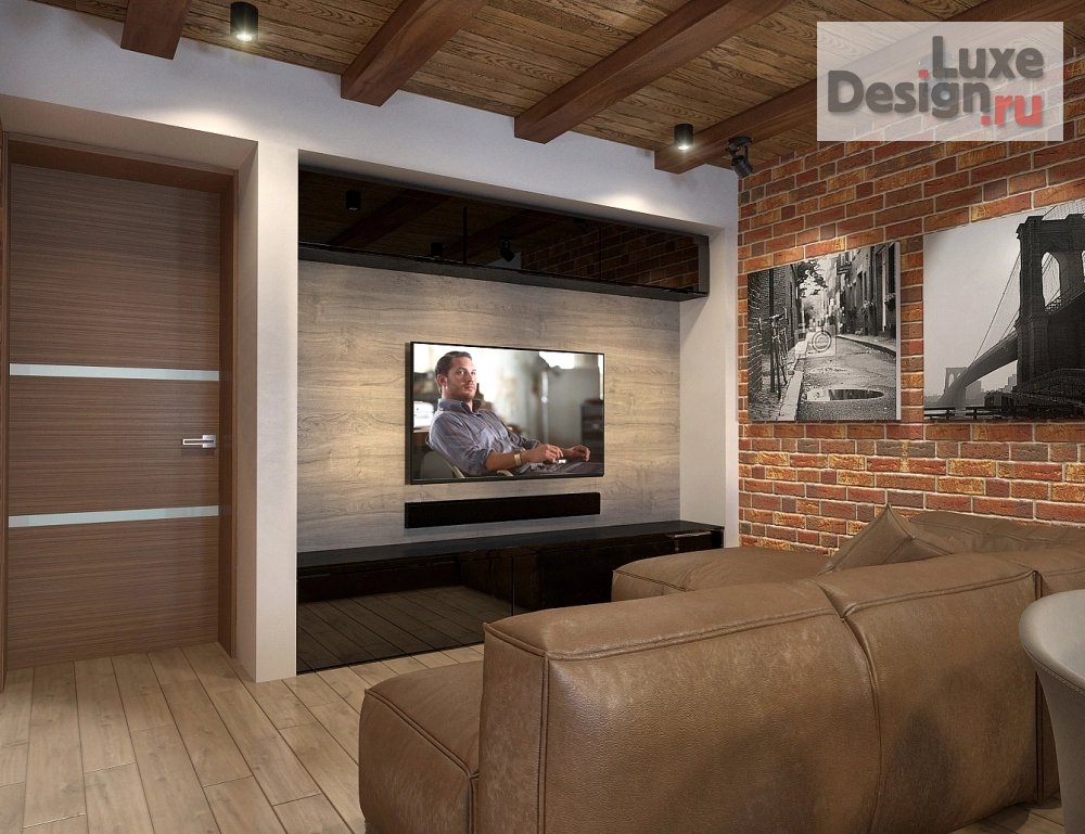 Дизайн интерьера трехкомнатной квартиры "Лофт квартира" (фото 5)