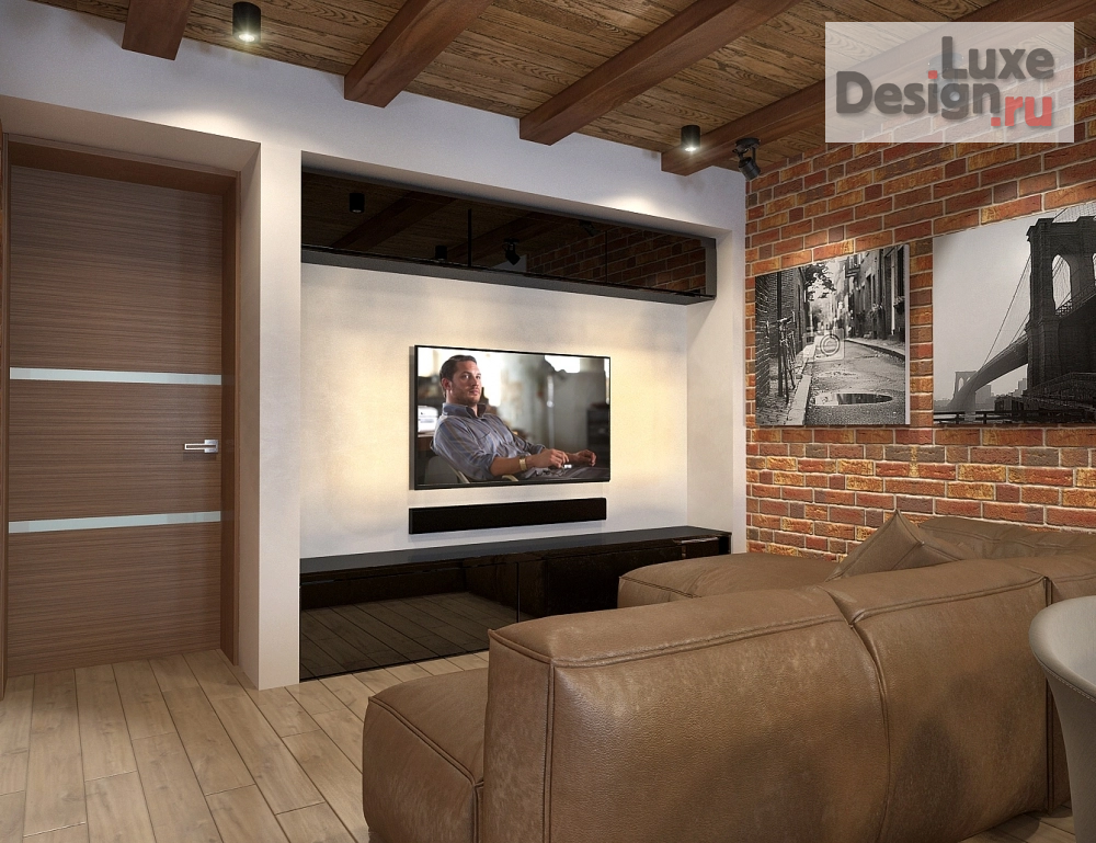 Дизайн интерьера трехкомнатной квартиры "Лофт квартира" (фото 4)