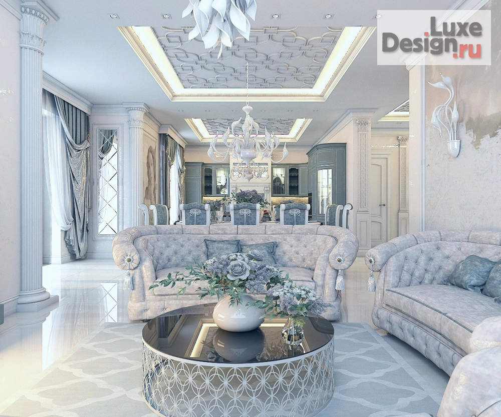 Дизайн интерьера гостиной "Зона тв в частном домовладении (г.Москва)" (фото 3)