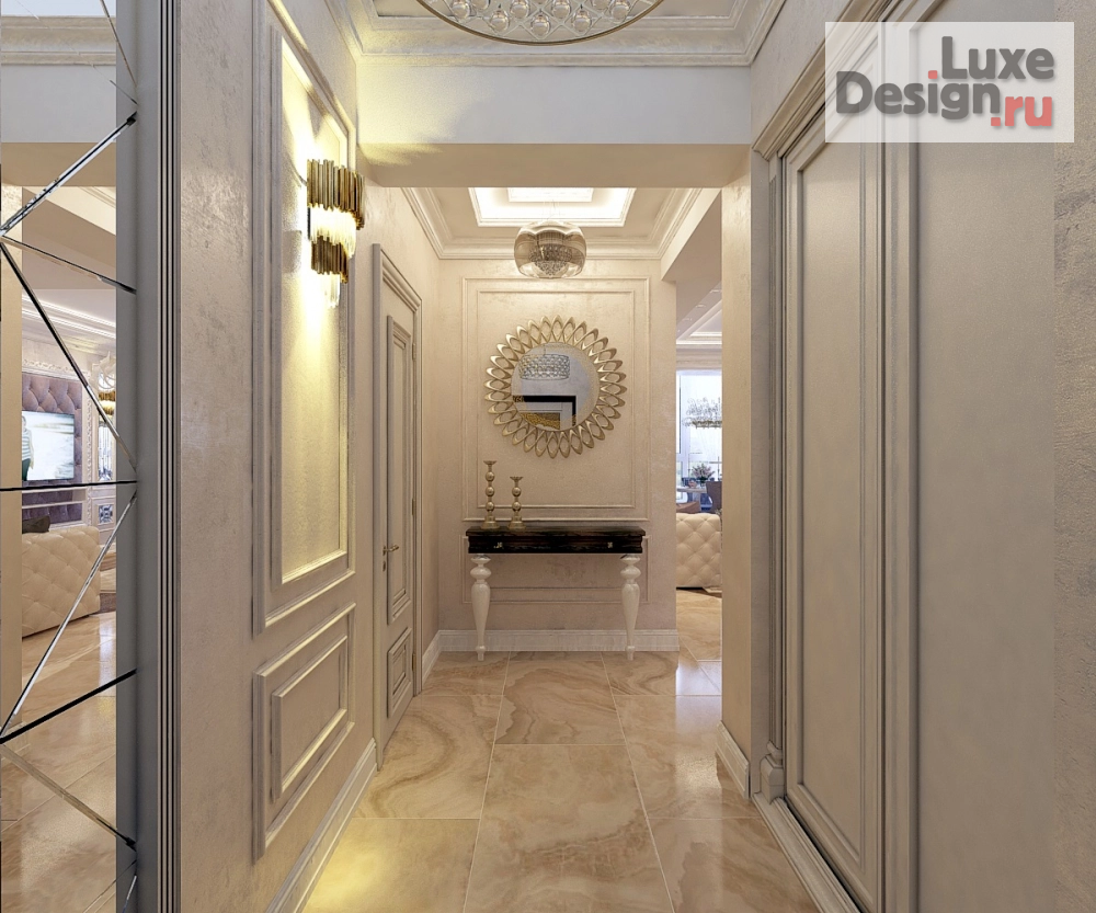 Дизайн интерьера гостиной "Кухня-гостиная в 4-комнатной квартире" (фото 10)