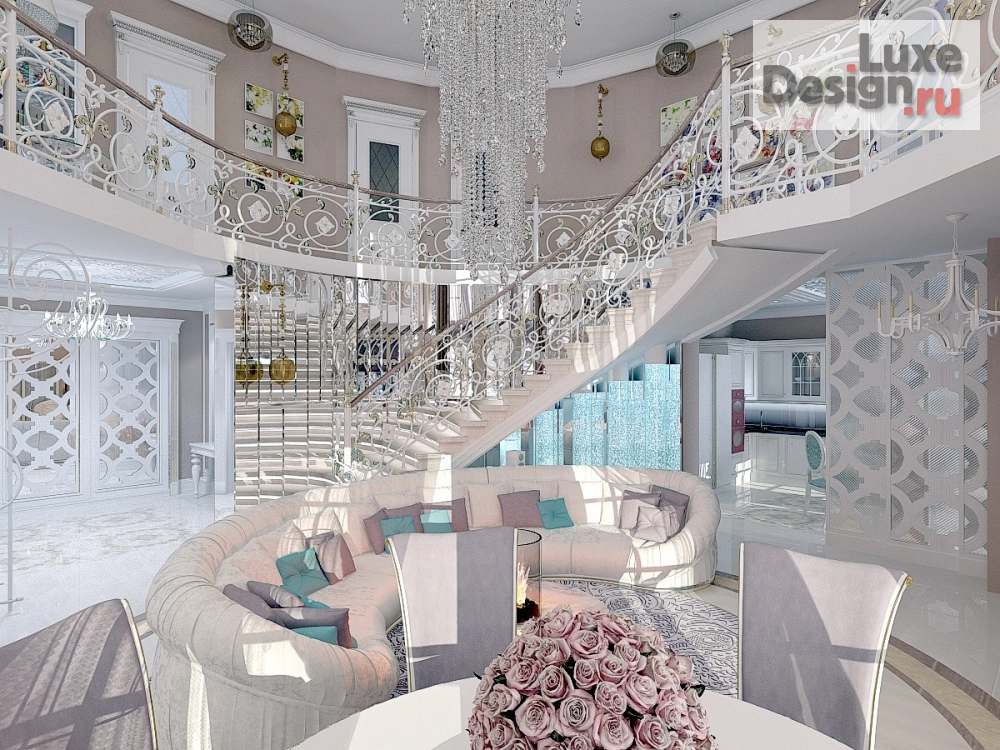 Дизайн интерьера загородного дома "1 этаж в частном домовладении" (фото 13)