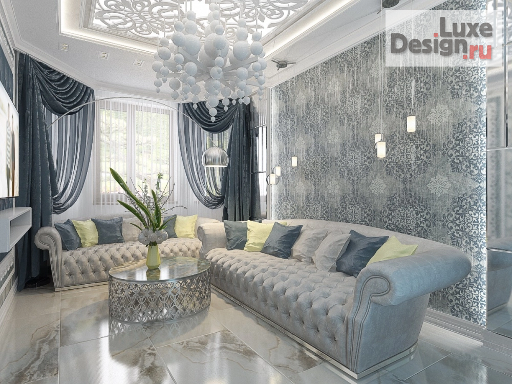 Дизайн интерьера гостиной "гостиная в частном домовладении" (фото 4)