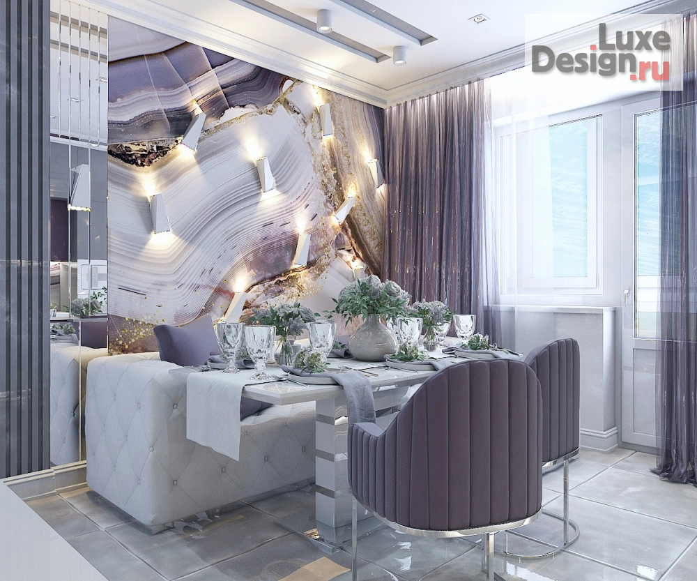 Дизайн интерьера кухни "Столовая группа в кухне (3-комнатная квартира г.Краснодар)" (фото 1)