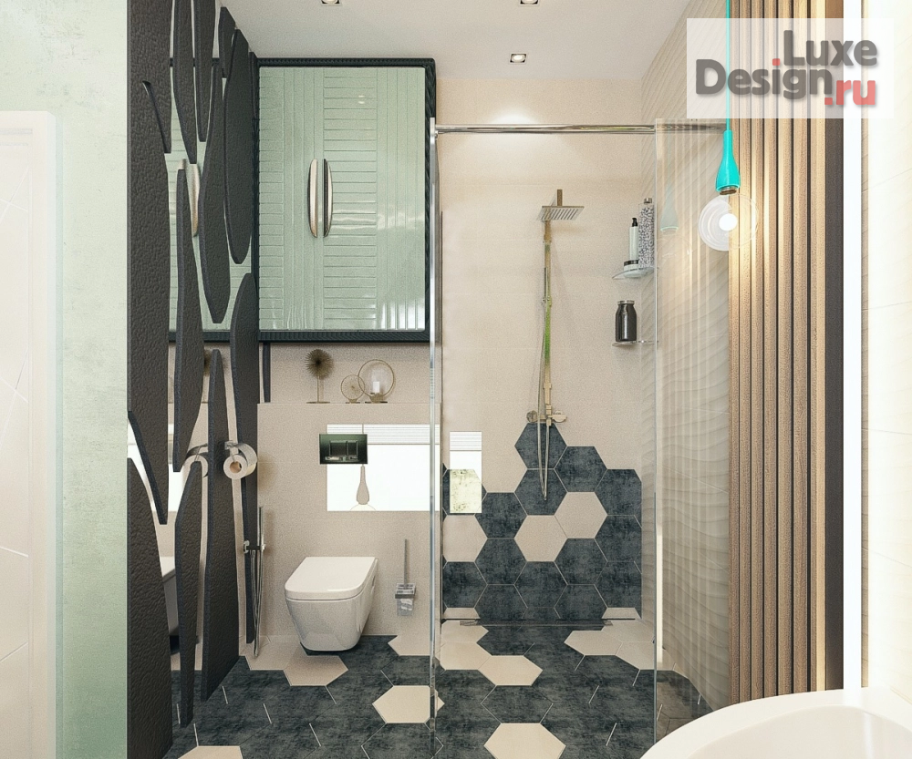 Дизайн интерьера ванной "Ванная комната в частном домовладении" (фото 3)