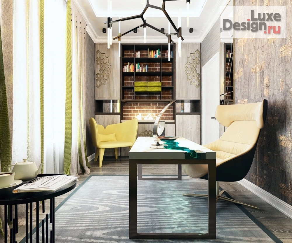 Дизайн интерьера кабинета "Кабинет в частном домовладении" (фото 2)