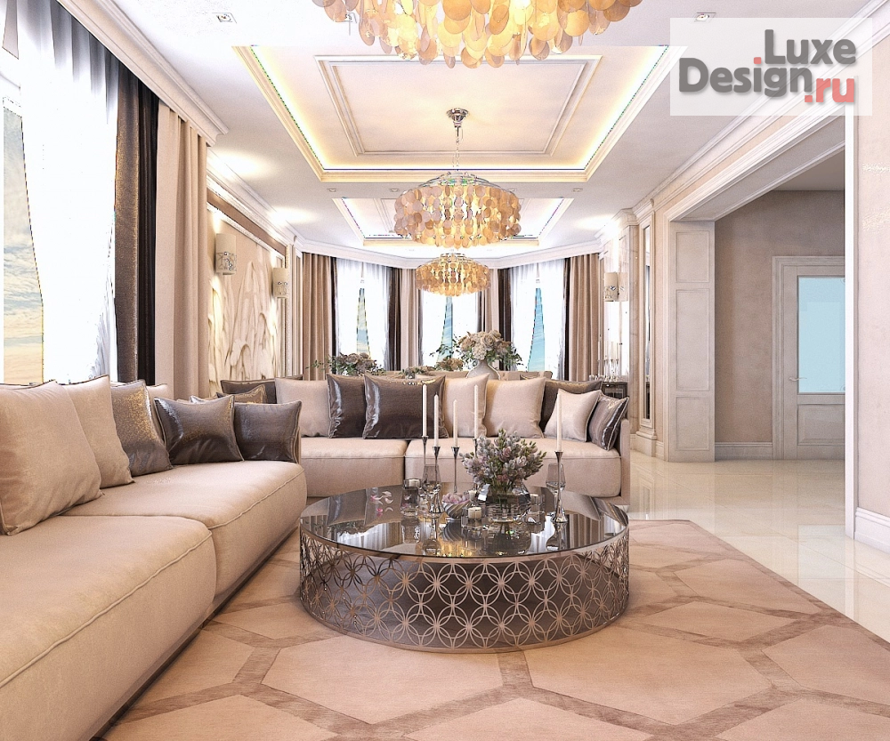 Дизайн интерьера гостиной "Зона тв в гостиной в частном домовладении  " (фото 3)