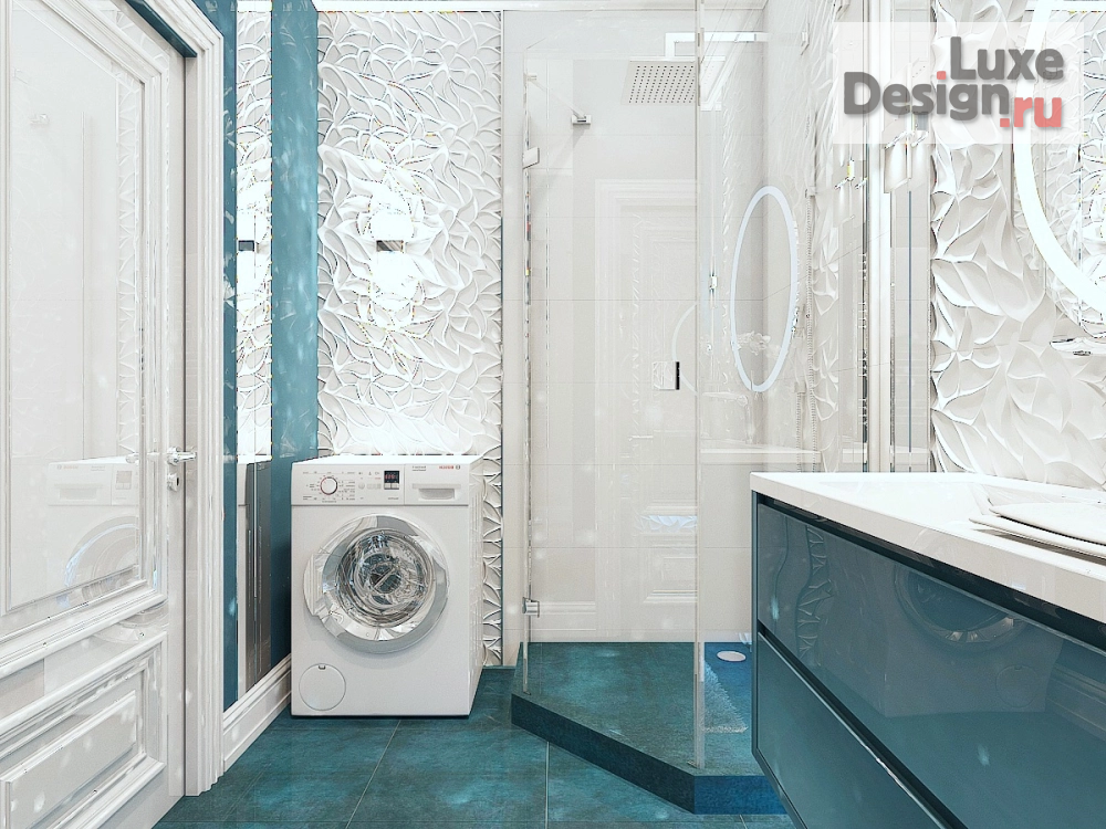 Дизайн интерьера ванной "Ванная комната в 3-комнатной квартире" (фото 3)