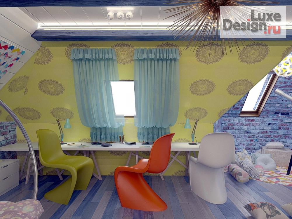 Дизайн интерьера мансарды "мансарда в частном домовладении" (фото 3)