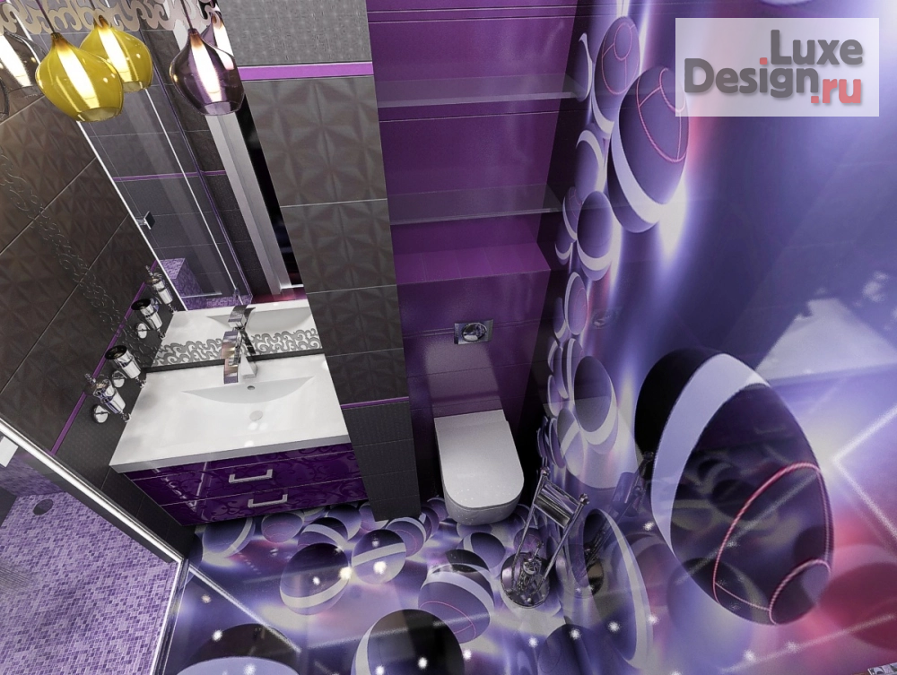 Дизайн интерьера ванной "ванная комната в 4-комнатной квартире" (фото 3)