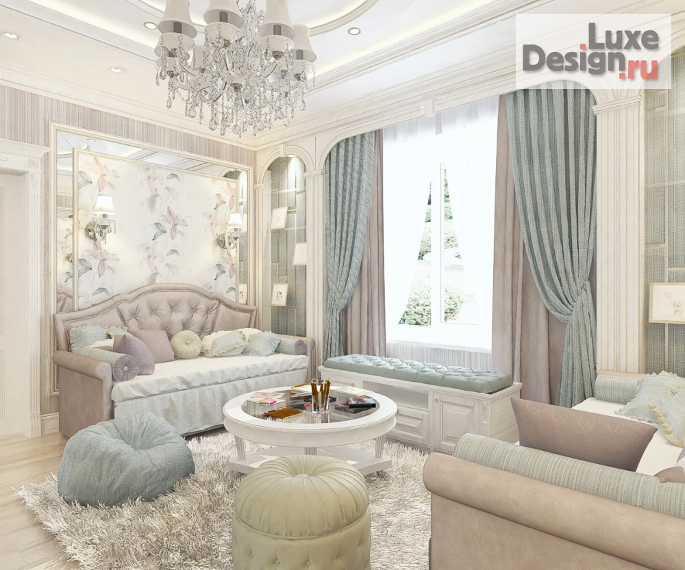 Дизайн интерьера детской "Детская для двух девочек в частном домовладении" (фото 3)