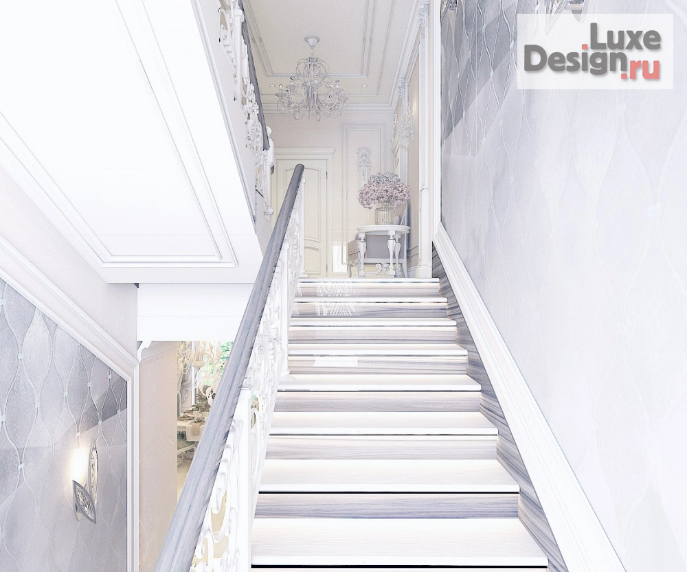 Дизайн интерьера прихожей "Лестничный марш  в частном домовладении" (фото 4)