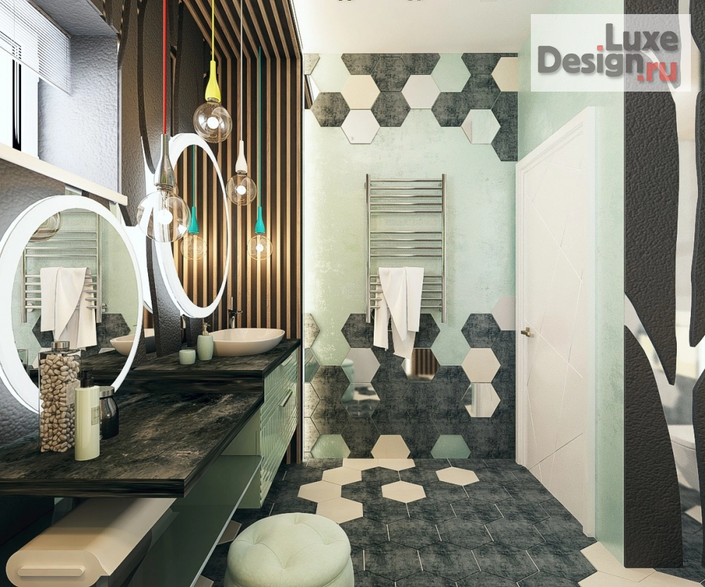 Дизайн интерьера ванной "Ванная комната в частном домовладении" (фото 2)