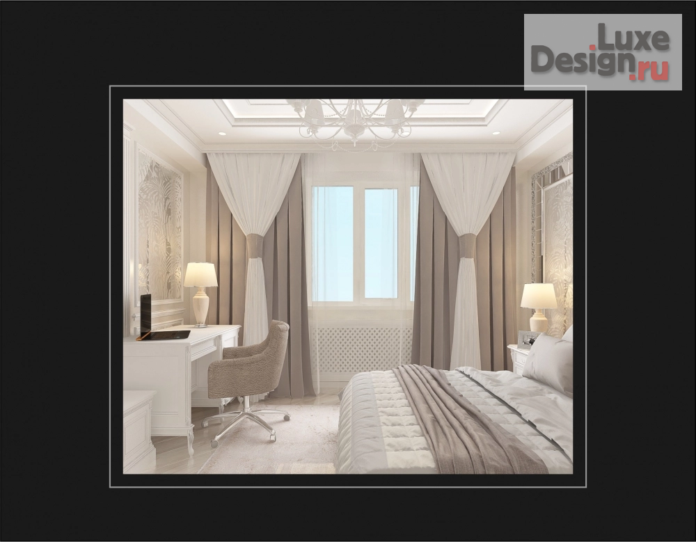 Дизайн интерьера спальни "Спальня в частном домовладении" (фото 4)