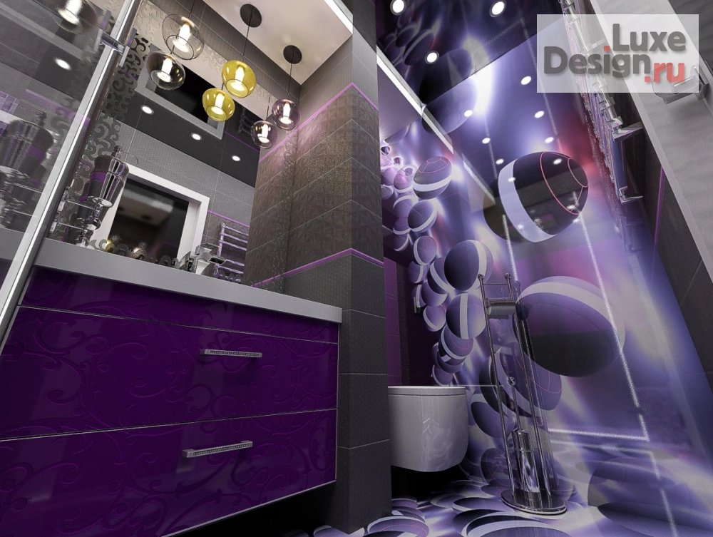 Дизайн интерьера ванной "ванная комната в 4-комнатной квартире" (фото 5)