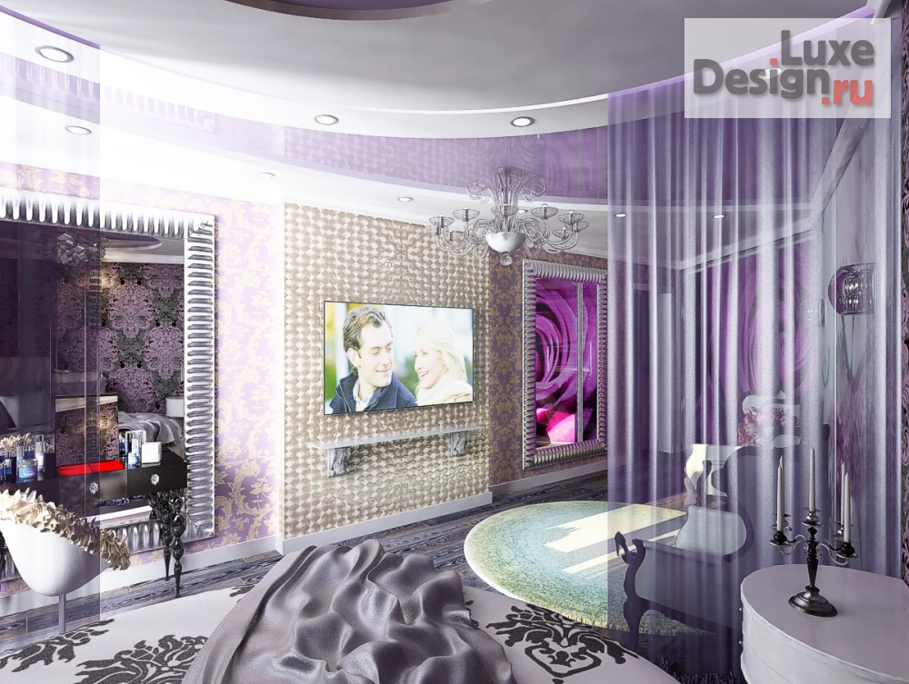 Дизайн интерьера спальни "спальня в 4-комнатной квартире" (фото 5)