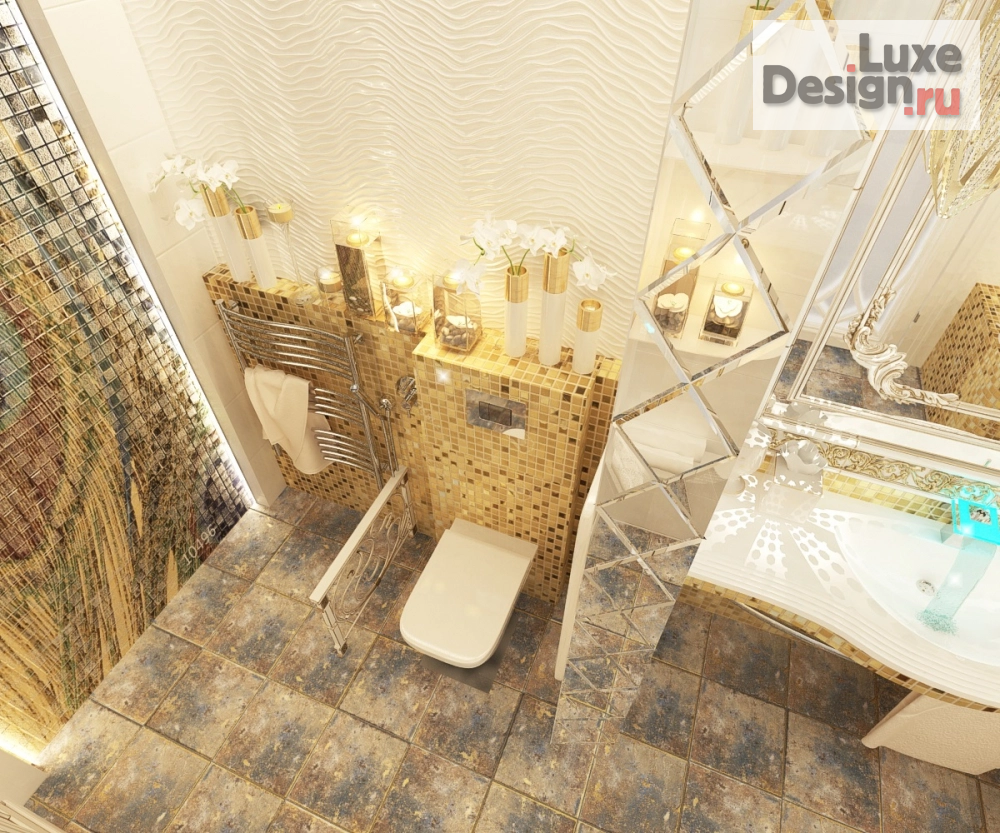 Дизайн интерьера ванной "Ванная комната в частном домовладении" (фото 5)