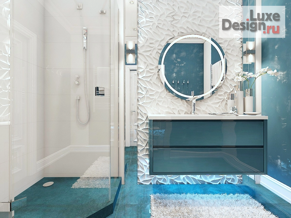 Дизайн интерьера ванной "Ванная комната в 3-комнатной квартире" (фото 5)