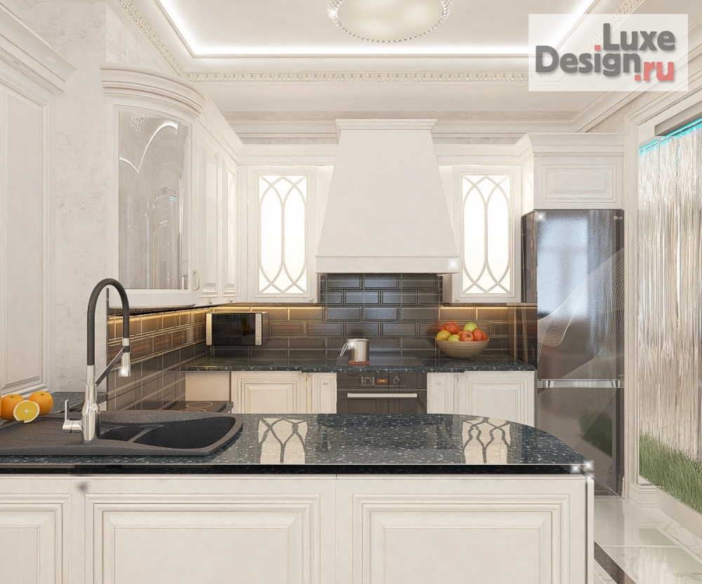 Дизайн интерьера четырехкомнатной квартиры "Кухня-гостиная в 4-комнатной квартире" (фото 6)