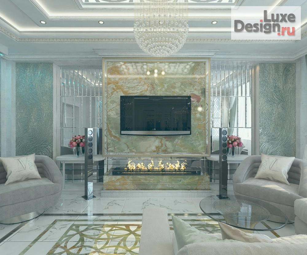 Дизайн интерьера гостиной "Гостиная в 3-комнатной квартире (вар.2)" (фото 1)