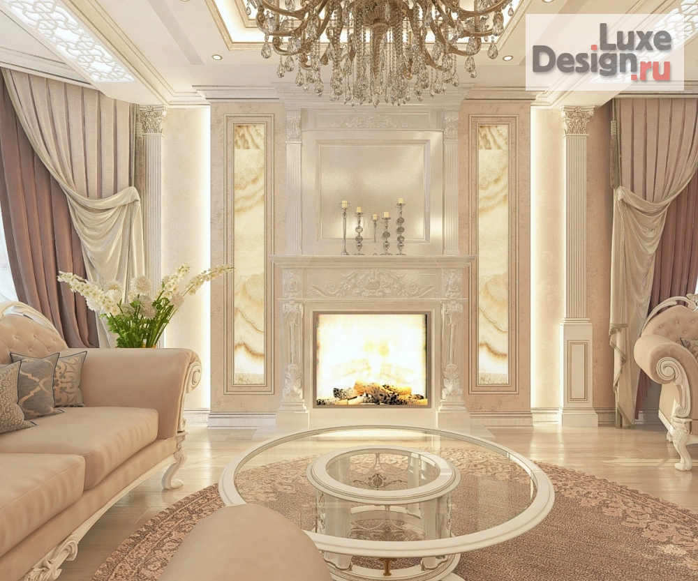 Дизайн интерьера гостиной "Гостиная в частном домовладении" (фото 6)