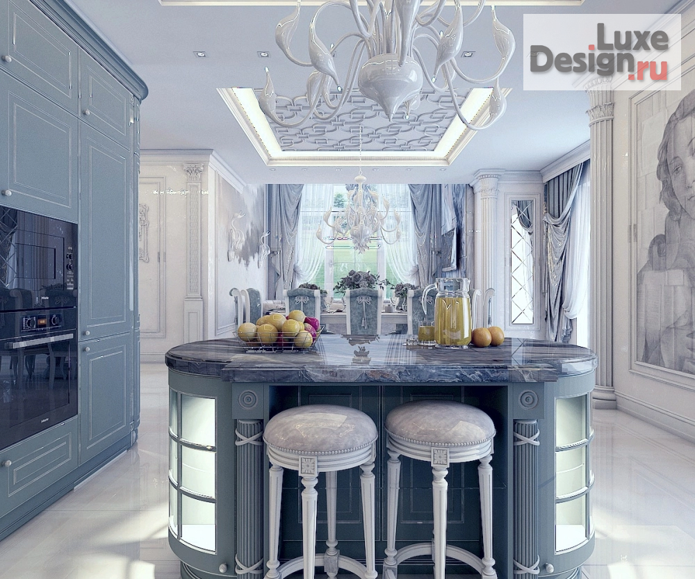 Дизайн интерьера кухни "Кухня-гостиная в частном домовладении (г.Москва)" (фото 5)