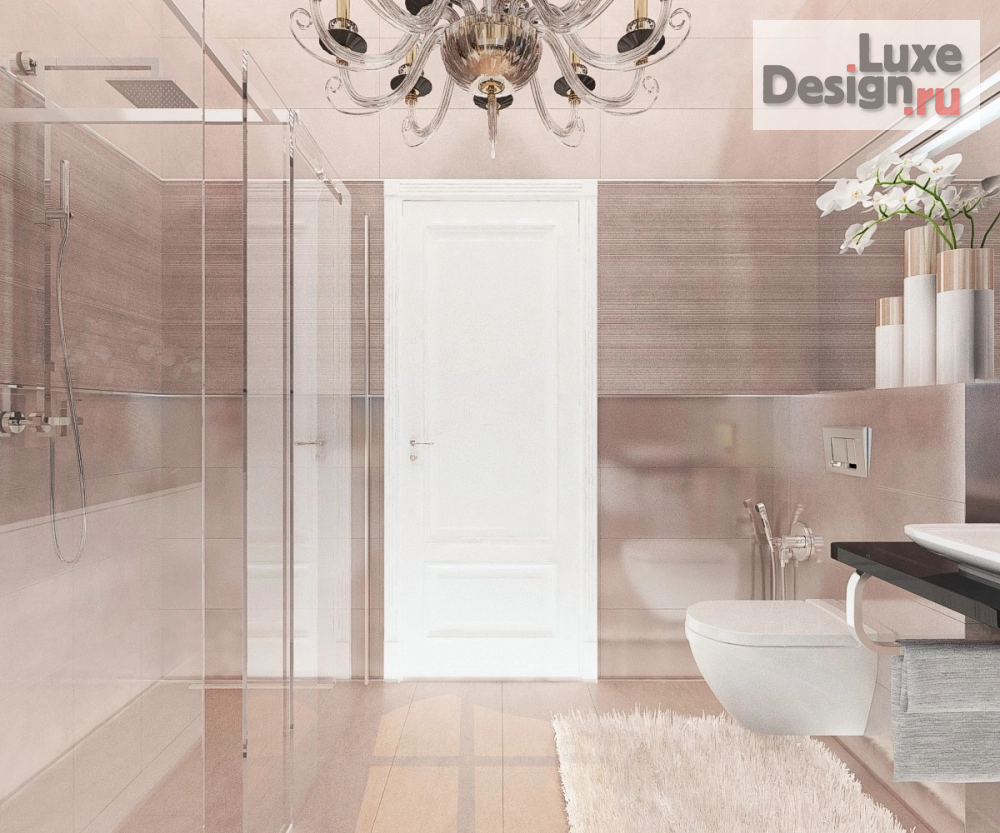 Дизайн интерьера ванной "Ванная комната на мансардном этаже в частном домовладении" (фото 7)