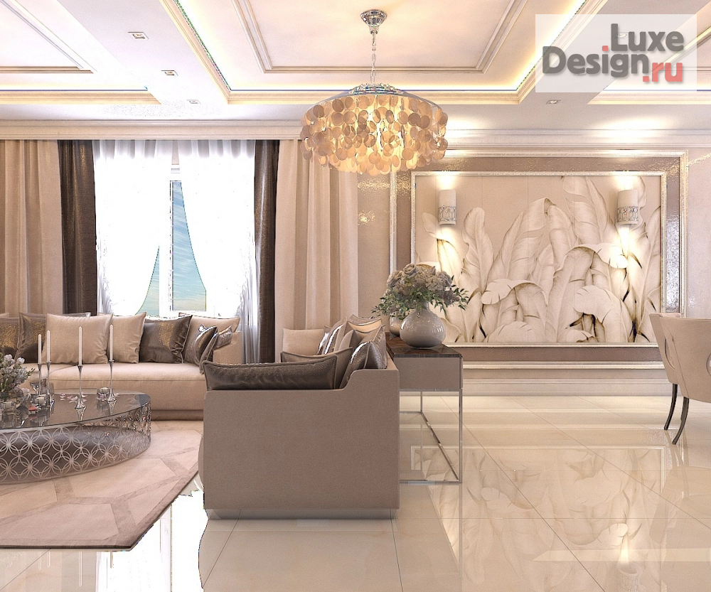 Дизайн интерьера гостиной "Зона тв в гостиной в частном домовладении  " (фото 5)