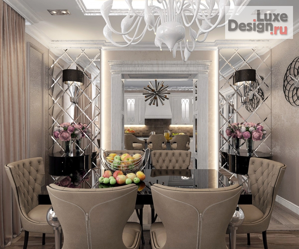 Дизайн интерьера четырехкомнатной квартиры "Кухня-гостиная в 4-комнатной квартире" (фото 7)