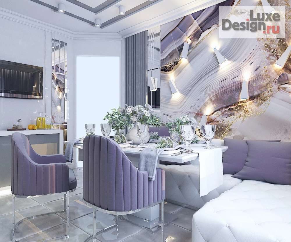 Дизайн интерьера кухни "Столовая группа в кухне (3-комнатная квартира г.Краснодар)" (фото 6)