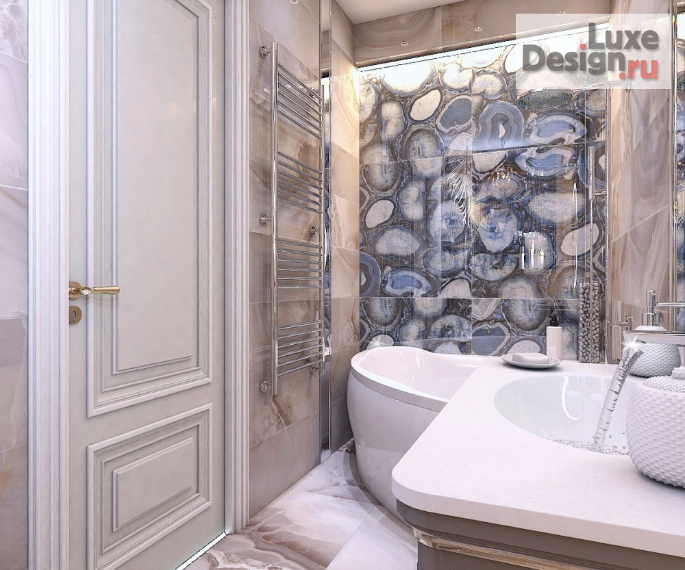 Дизайн интерьера ванной "Ванная комната в 3-комнатной квартире" (фото 8)