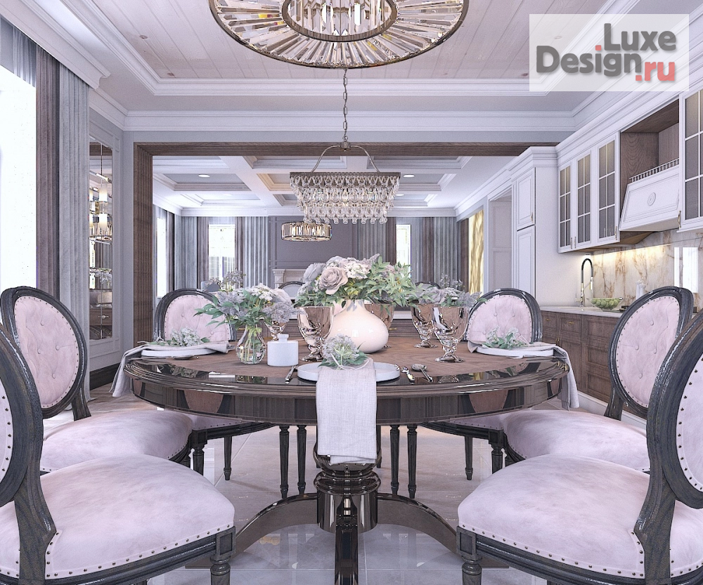 Дизайн интерьера загородного дома "Кухня-гостиная в частном домовладении (КЧР)" (фото 8)