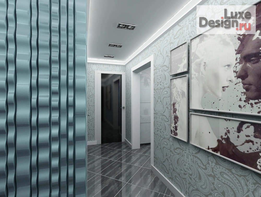 Дизайн интерьера четырехкомнатной квартиры "кухня-гостиная-холл в 4-комнатной квартире" (фото 9)