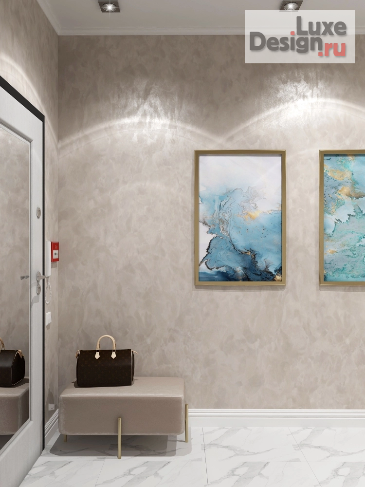 Дизайн интерьера трехкомнатной квартиры "Светлая прихожая" (фото 10)