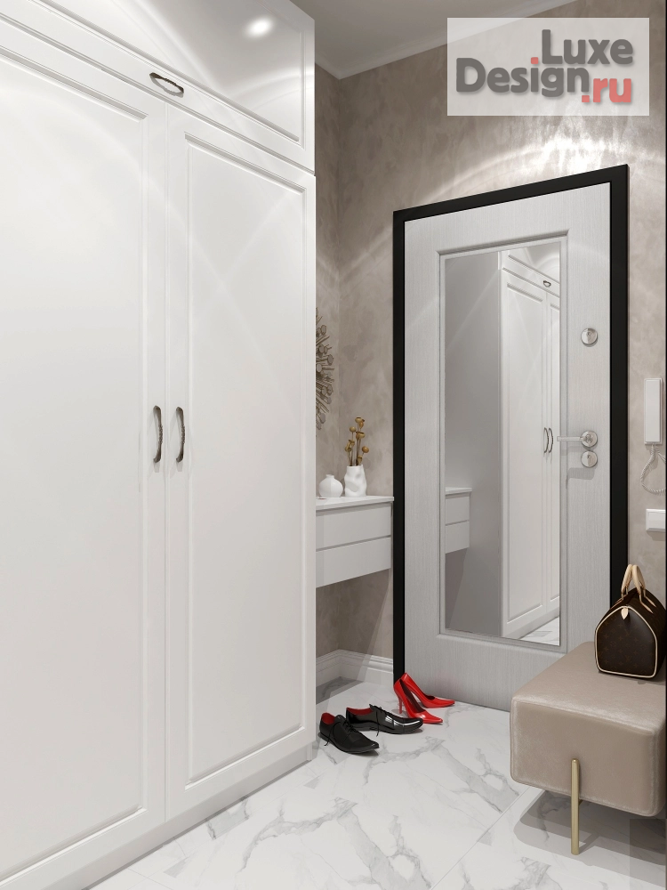 Дизайн интерьера трехкомнатной квартиры "Светлая прихожая" (фото 1)