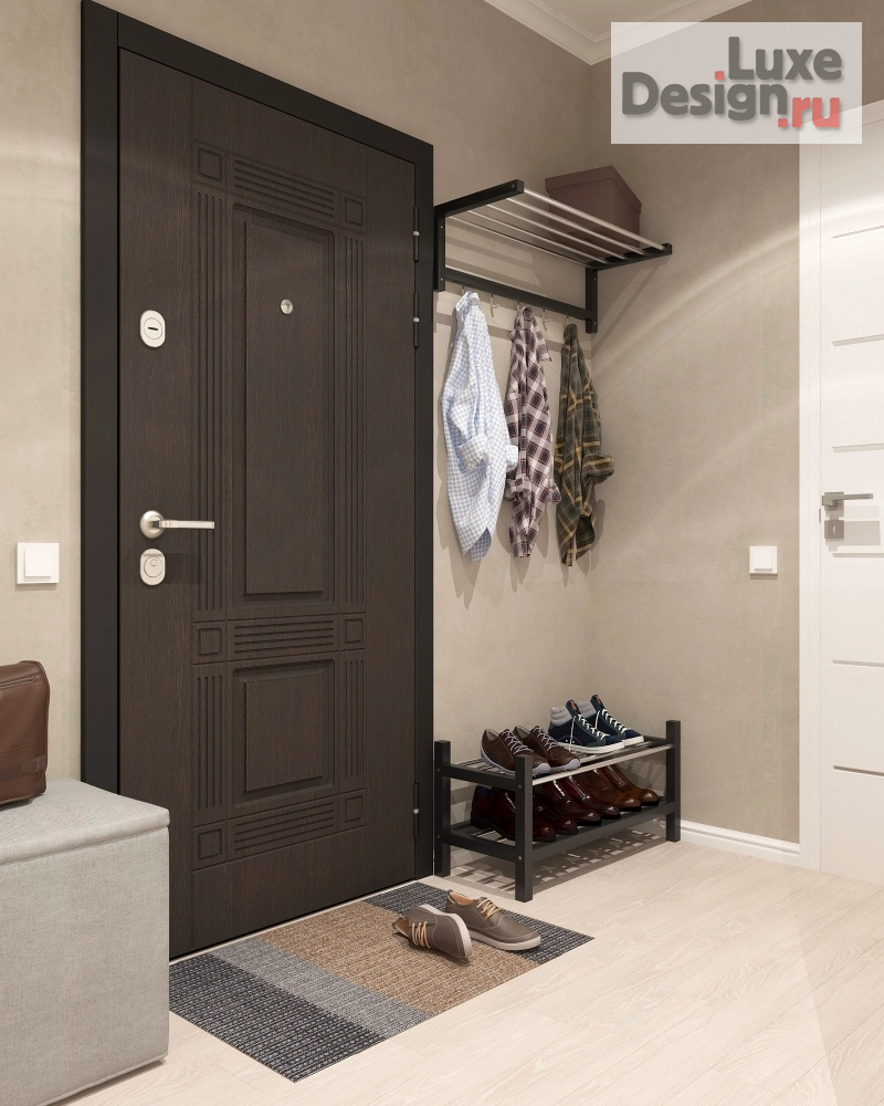дизайн интерьера гардеробной "Прихожая и гардеробная для молодого человека" (фото 2)