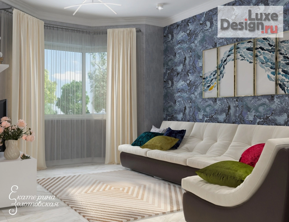 Дизайн интерьера гостиной "Дизайн-проект гостиной в г. Ставрополе " (фото 1)