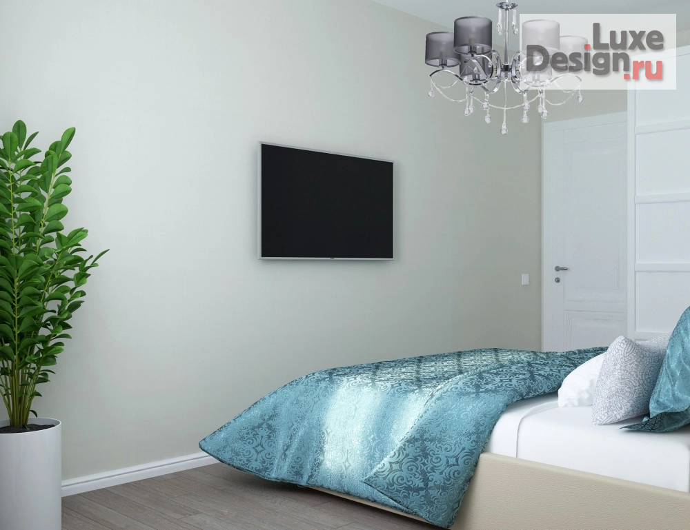 Дизайн интерьера двухкомнатной квартиры "Нежная спальня" (фото 3)