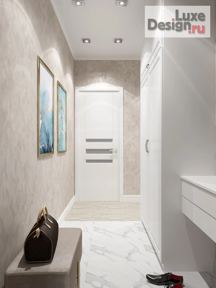 Дизайн интерьера трехкомнатной квартиры "Светлая прихожая" (фото 6)