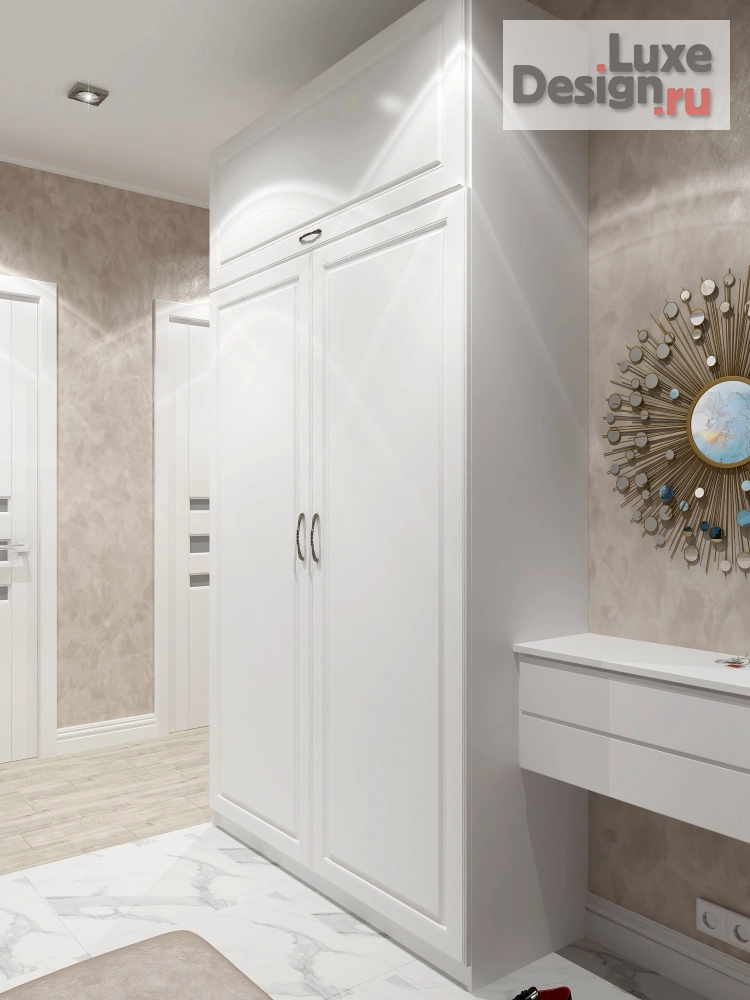 Дизайн интерьера трехкомнатной квартиры "Светлая прихожая" (фото 7)