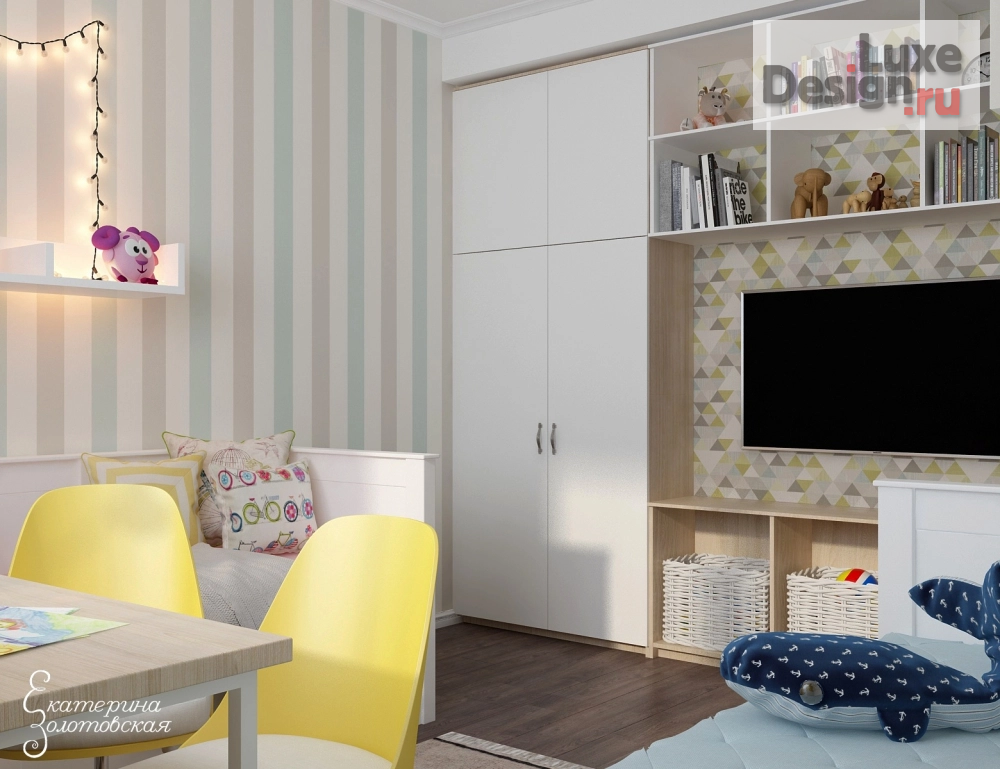 Дизайн интерьера детской "ДЕТСКАЯ КОМНАТА В 3-КОМНАТНОЙ КВАРТИРЕ г. СТАВРОПОЛЯ " (фото 4)