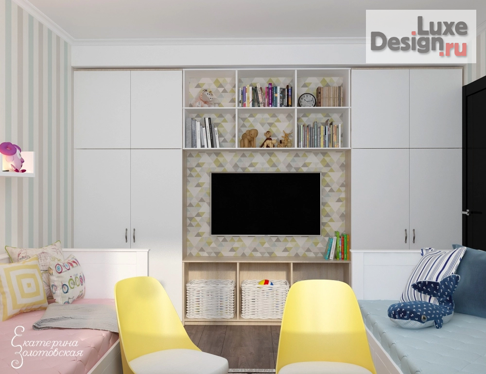 Дизайн интерьера детской "ДЕТСКАЯ КОМНАТА В 3-КОМНАТНОЙ КВАРТИРЕ г. СТАВРОПОЛЯ " (фото 5)