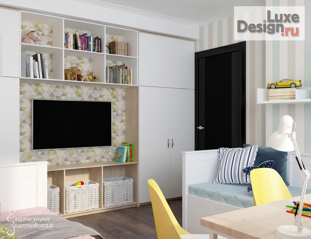 Дизайн интерьера детской "ДЕТСКАЯ КОМНАТА В 3-КОМНАТНОЙ КВАРТИРЕ г. СТАВРОПОЛЯ " (фото 6)