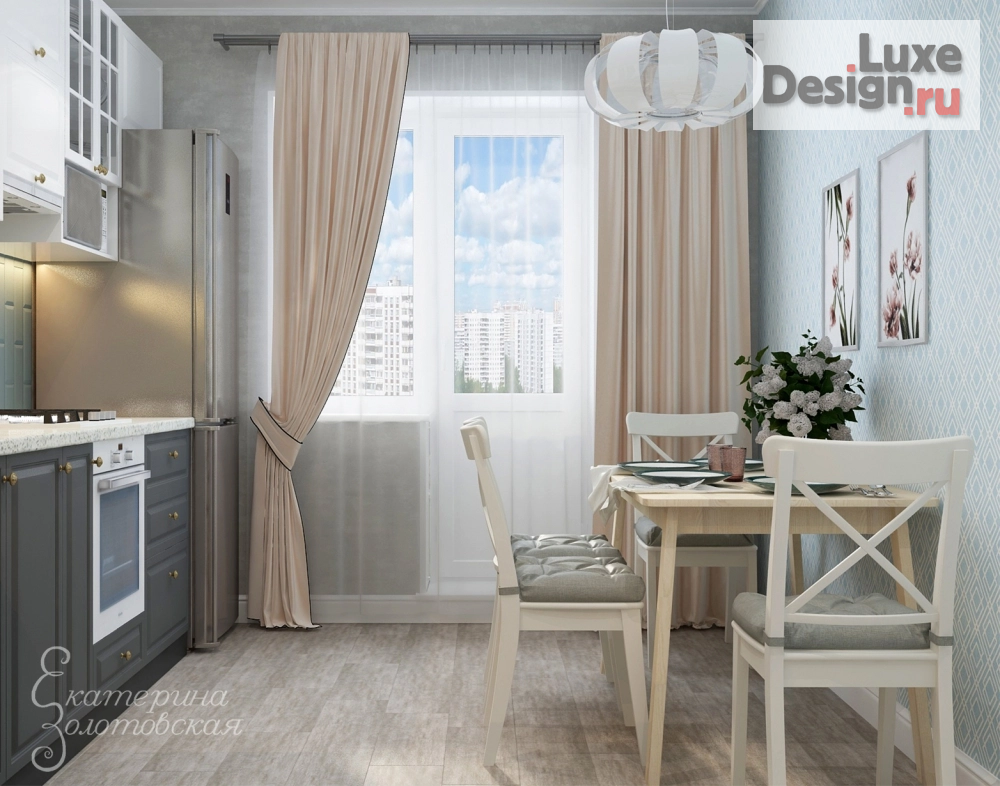 Дизайн интерьера кухни "НЕЖНАЯ КУХНЯ " (фото 3)