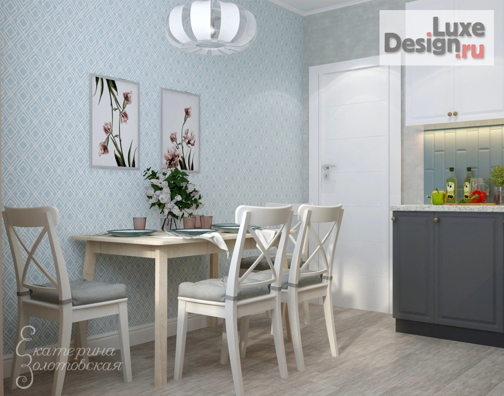 Дизайн интерьера кухни "НЕЖНАЯ КУХНЯ " (фото 1)