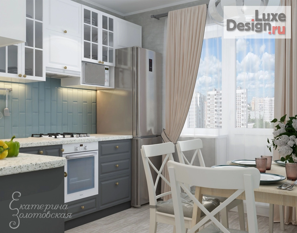 Дизайн интерьера кухни "НЕЖНАЯ КУХНЯ " (фото 6)