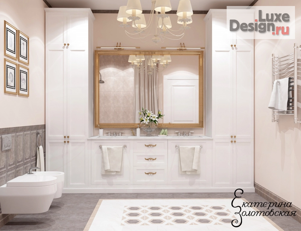 Дизайн интерьера загородного дома "РОСКОШНАЯ ВАННАЯ КОМНАТА" (фото 5)