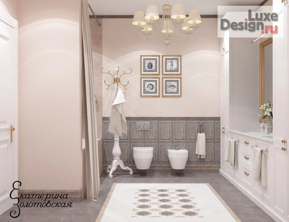 Дизайн интерьера загородного дома "РОСКОШНАЯ ВАННАЯ КОМНАТА" (фото 6)