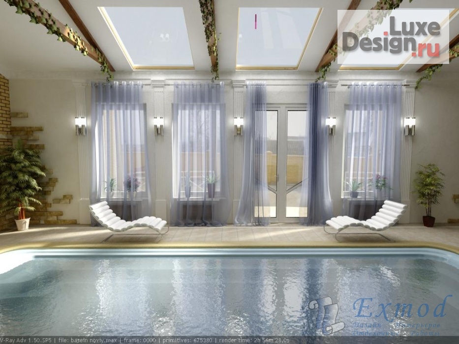 Дизайн интерьера загородного дома "Бассейн в частном доме" (фото 3)